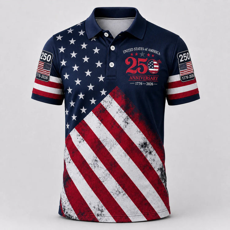 The United We Stand Patriotic Eagle - USA 250Th Anniversary Polo Shirt