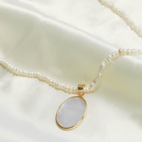 Pearl Pendant Necklace, 18k Gold-Plated Vermeil, 45cm | Silver Fox Sales