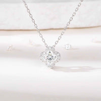 Fleur de Lumière D Color Moissanite Necklace (VVS1) | Silver Fox Sales