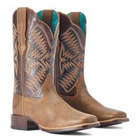 Ariat Women's Odessa StretchFit Western Boot – Fateful Brown, Wide Square Toe
