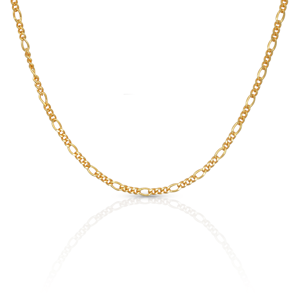 Amorette Chain Necklace, 18k Gold-Plated Vermeil, 50cm | Silver Fox Sales