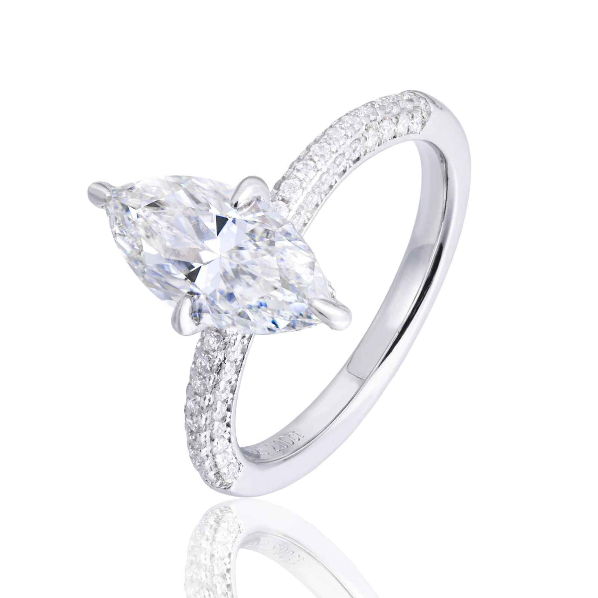 Étoile Marquise VVS Engagement Ring Gold | Silver Fox Sales