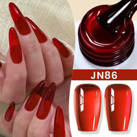 Jelly Nude Gel Nail Polish 10Ml Light Pink Peach Translucent Color UV Light Cure Gel Varnish Nail Art DIY at Home
