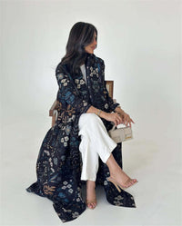 Women's Elegant Flowy Cardigan – Lightweight Polyester Robe Style | Silver Fox Sales