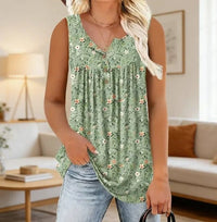 Women's Summer Loose Fit Sleeveless Blouse | Silver Fox Sales