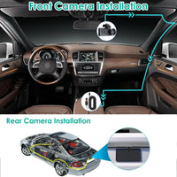 3-Channel Dash Cam with Front, Interior & Rear Cameras, 32GB Card