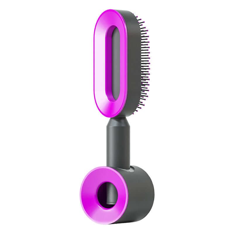 Self Cleaning Hair Brush For Women One-key Cleaning Hair Loss Airbag Massage Scalp Comb Anti-Static | Silver Fox Sales