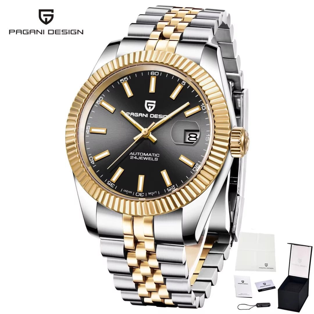 Men Mechanical Watch Luxury Automatic Watch Sport Stainless Steel 100M Waterproof Watch for Men