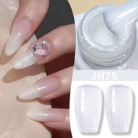 Jelly Nude Gel Nail Polish 10Ml Light Pink Peach Translucent Color UV Light Cure Gel Varnish Nail Art DIY at Home