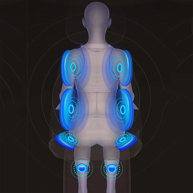 Electric Full Body Massage Chair Neck Back Waist Massage Cushion Heat & Vibrate Massage Pad as a Gift for Wife Parents 110V/220V
