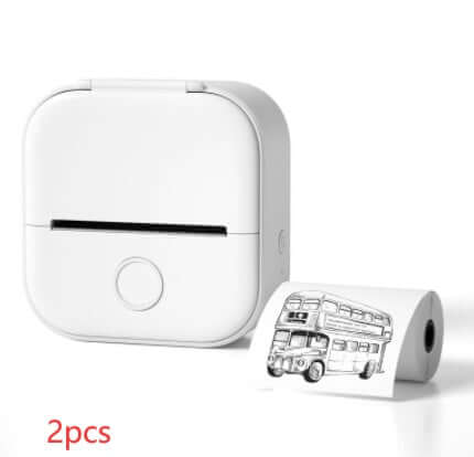 Portable Mini Thermal Label Printer Home Photo Printer Student Wrong Question Printer Bluetooth-compatible Mini Label Printer Price Tag | Silver Fox Sales
