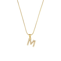18K Gold-Plated Letter Initial Necklace – Stainless Steel Snake Chain | Silver Fox Sales