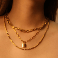Arnaude Hardy 18k Gold-Plated Stainless Steel Necklace | Silver Fox Sales