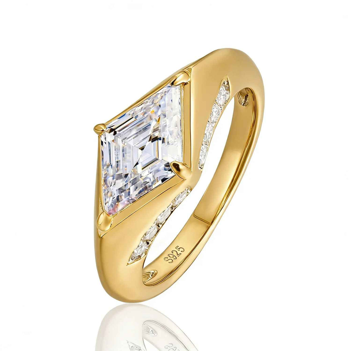 Lumière Rhombus 3.5CT Moissanite Engagement Ring | Silver Fox Sales