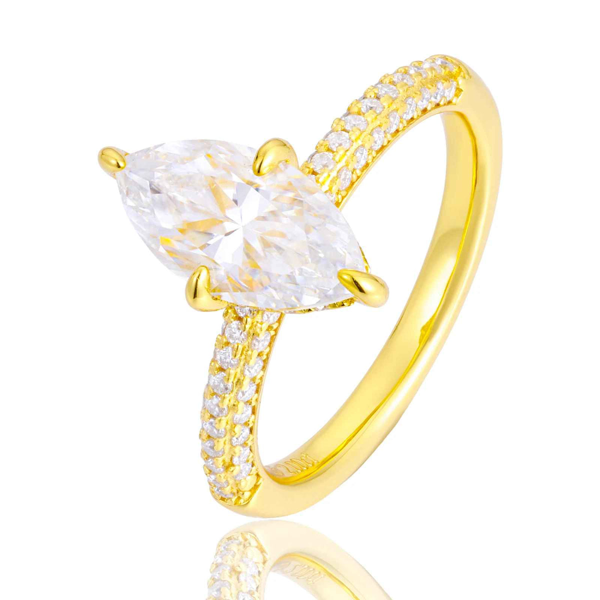 Étoile Marquise VVS Engagement Ring Gold | Silver Fox Sales