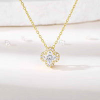 Fleur de Lumière D Color Moissanite Necklace (VVS1) | Silver Fox Sales