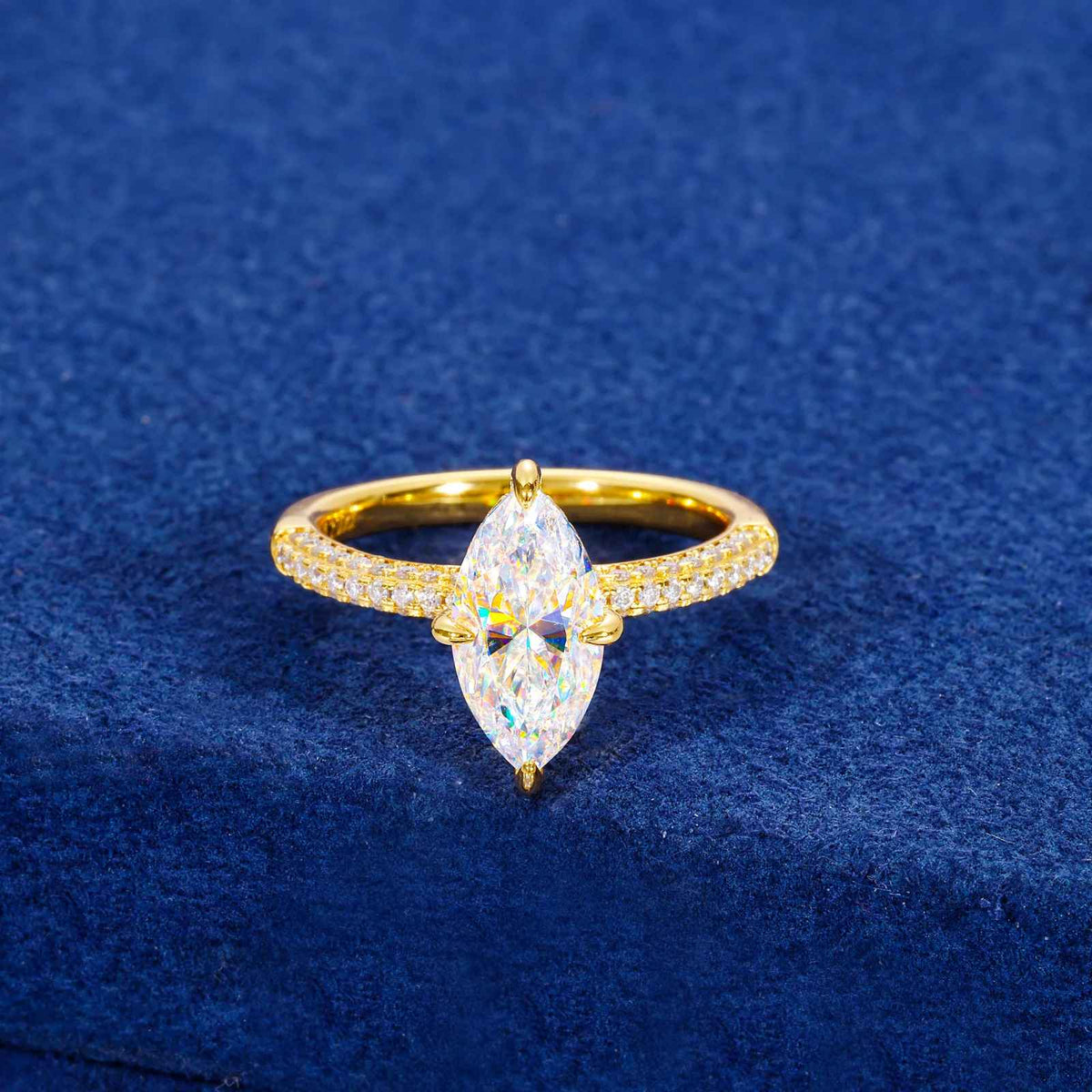 Étoile Marquise VVS Engagement Ring Gold | Silver Fox Sales