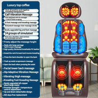 Electric Full Body Massage Chair Neck Back Waist Massage Cushion Heat & Vibrate Massage Pad as a Gift for Wife Parents 110V/220V