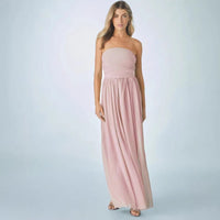 Pleated Solid-Colored Strap Three-Way Dress | Silver Fox Sales
