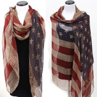 American Flag Printed Scarf Sunscreen Shawl | Silver Fox Sales