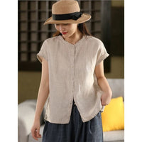 Women's Artistic Retro Sleeveless Cotton Top | Silver Fox Sales