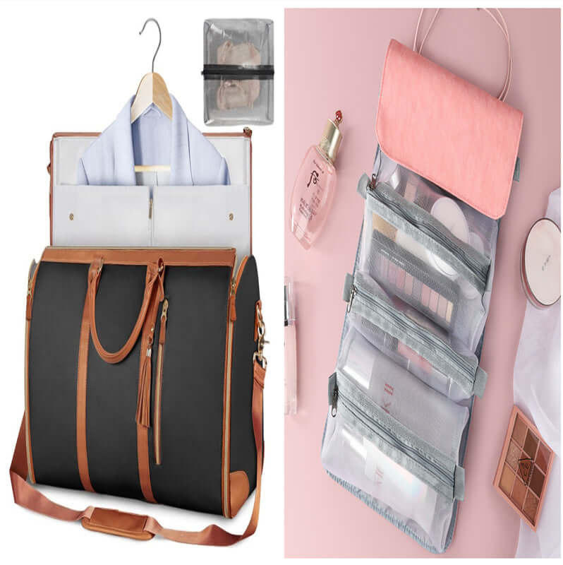 Large Capacity Travel Duffle Bag Women's Handbag Folding Suit Bag Waterproof Clothes Totes | Silver Fox Sales