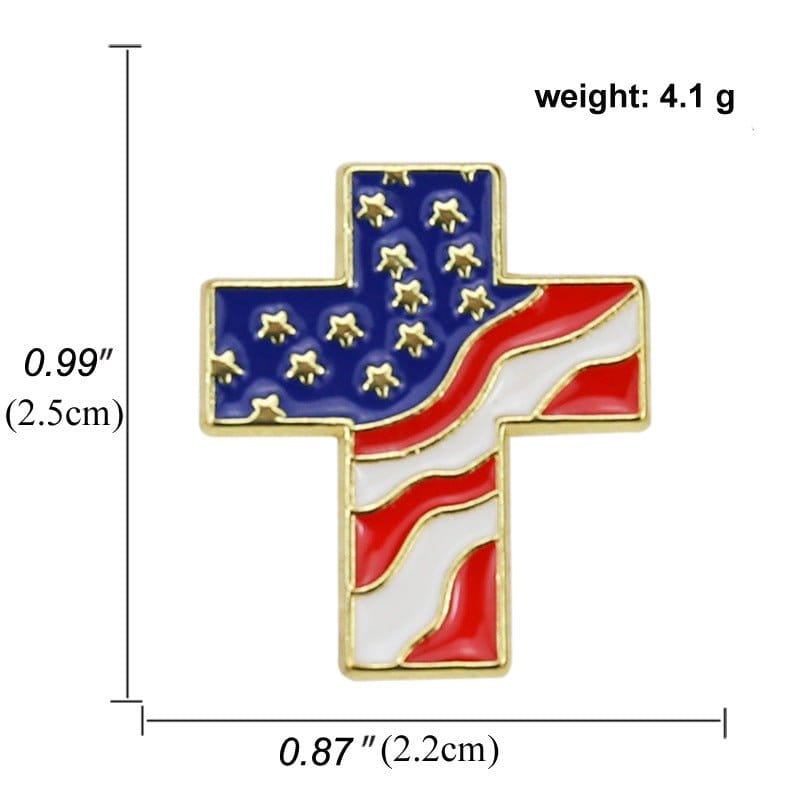 American flag badge | Silver Fox Sales