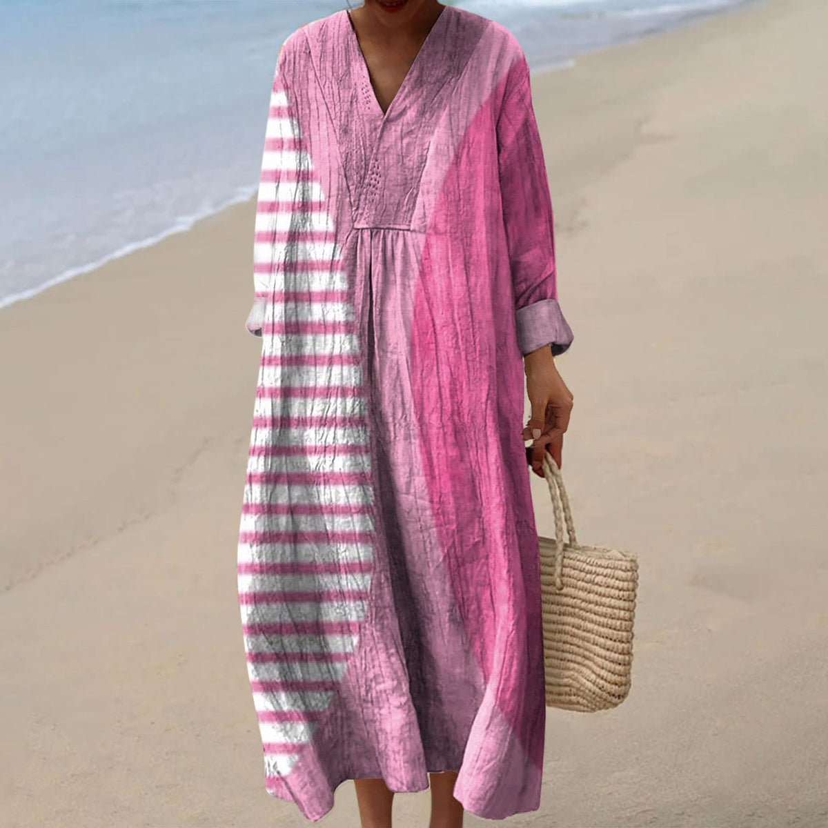 Women's Floral Long Sleeve Maxi Dress | Silver Fox Sales