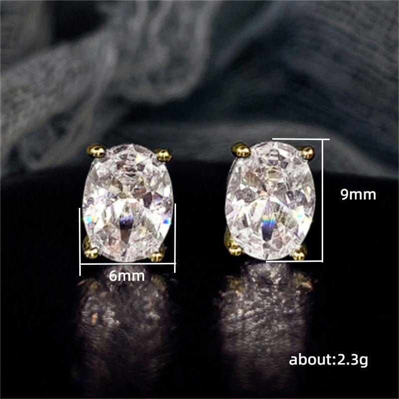 Women's Business-Style Zircon Earrings | Silver Fox Sales