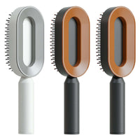 Self Cleaning Hair Brush For Women One-key Cleaning Hair Loss Airbag Massage Scalp Comb Anti-Static | Silver Fox Sales