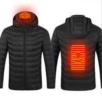 Winter Heated Jacket USB Electric Cotton Coat Zip-up Heater Thermal Clothing Heating Vest For Men | Silver Fox Sales