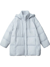 Women's Hooded 90% Duck Down Puffer Coat | Silver Fox Sales