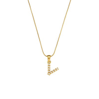 18K Gold-Plated Letter Initial Necklace – Stainless Steel Snake Chain | Silver Fox Sales