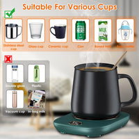 USB Electric Mug Warmer with Auto Shutoff & 3 Heat Settings