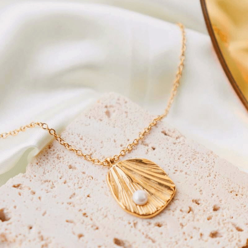 Freshwater Pearl Pendant Necklace, 18k Gold Plated, 55cm | Silver Fox Sales
