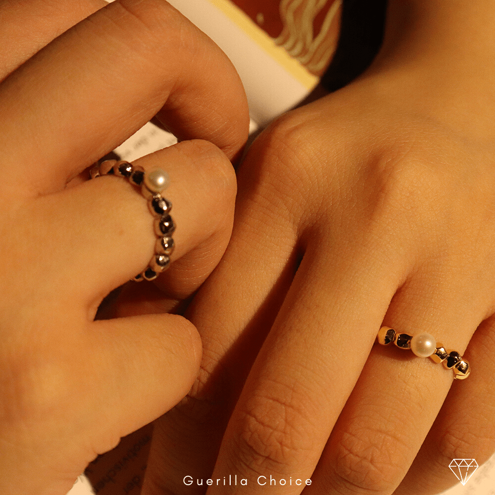 JASMINE PEARL CHARM RING | Silver Fox Sales