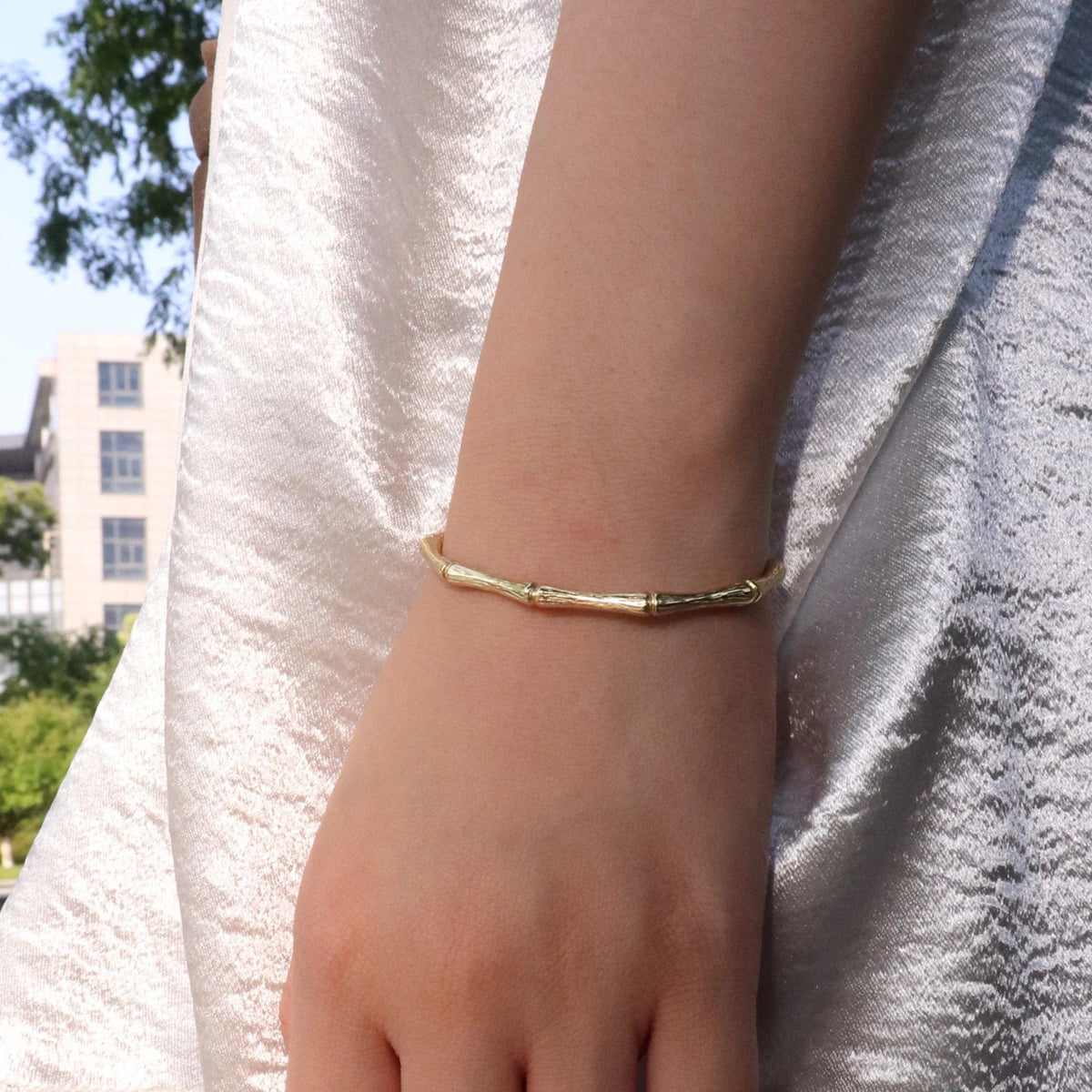 GC Bamboo Gold Bangle | Silver Fox Sales