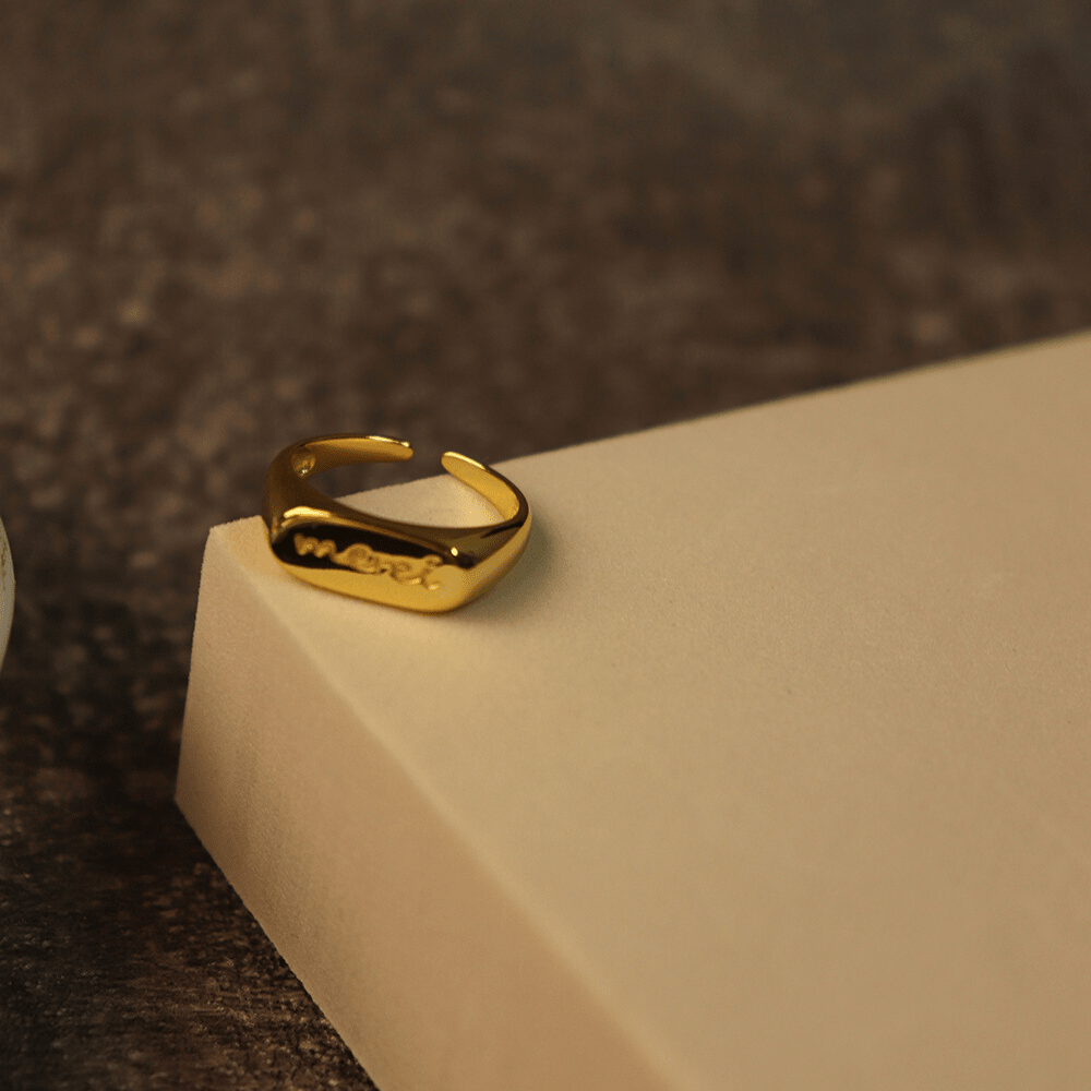 MERCI GOLD RING | Silver Fox Sales