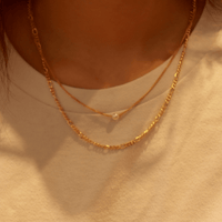 Amorette Chain Necklace, 18k Gold-Plated Vermeil, 50cm | Silver Fox Sales