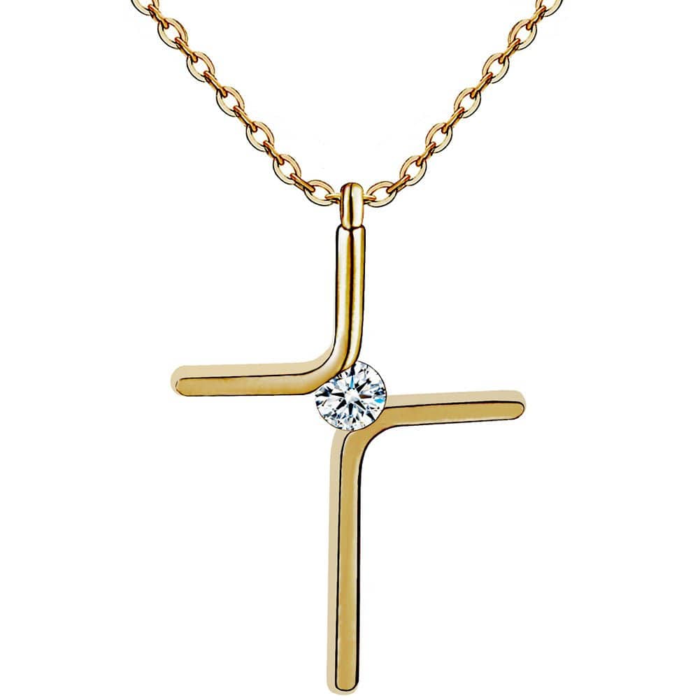 Cross Pendant New Simple Necklace Titanium Steel Plating | Silver Fox Sales