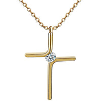 Cross Pendant New Simple Necklace Titanium Steel Plating | Silver Fox Sales