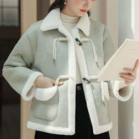 Women's Short Loose Lambswool Coat | Silver Fox Sales