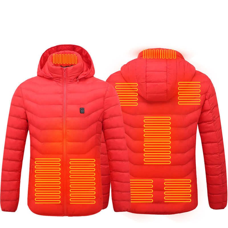 Winter Heated Jacket USB Electric Cotton Coat Zip-up Heater Thermal Clothing Heating Vest For Men | Silver Fox Sales