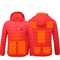 Winter Heated Jacket USB Electric Cotton Coat Zip-up Heater Thermal Clothing Heating Vest For Men | Silver Fox Sales