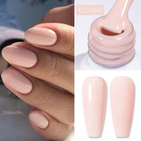 Jelly Nude Gel Nail Polish 10Ml Light Pink Peach Translucent Color UV Light Cure Gel Varnish Nail Art DIY at Home