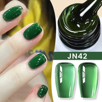 Jelly Nude Gel Nail Polish 10Ml Light Pink Peach Translucent Color UV Light Cure Gel Varnish Nail Art DIY at Home