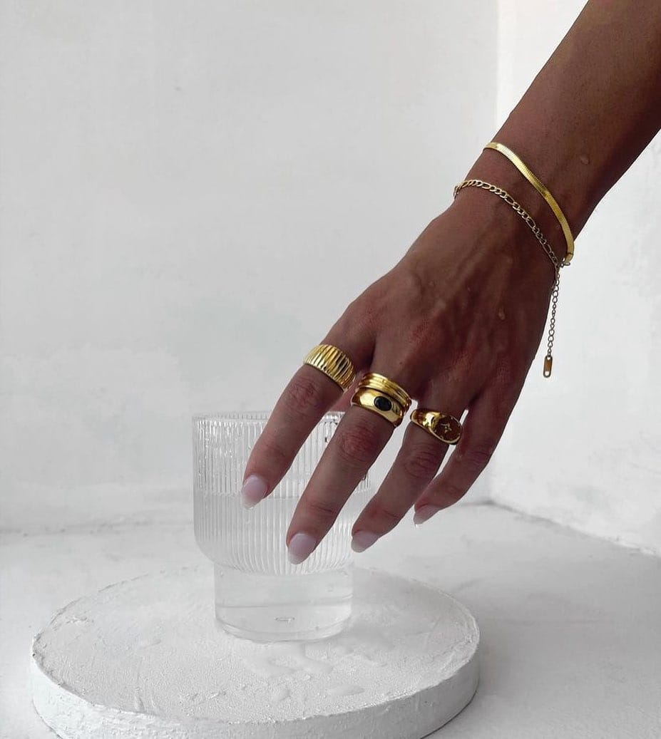 AGACE GOLD RING | Silver Fox Sales