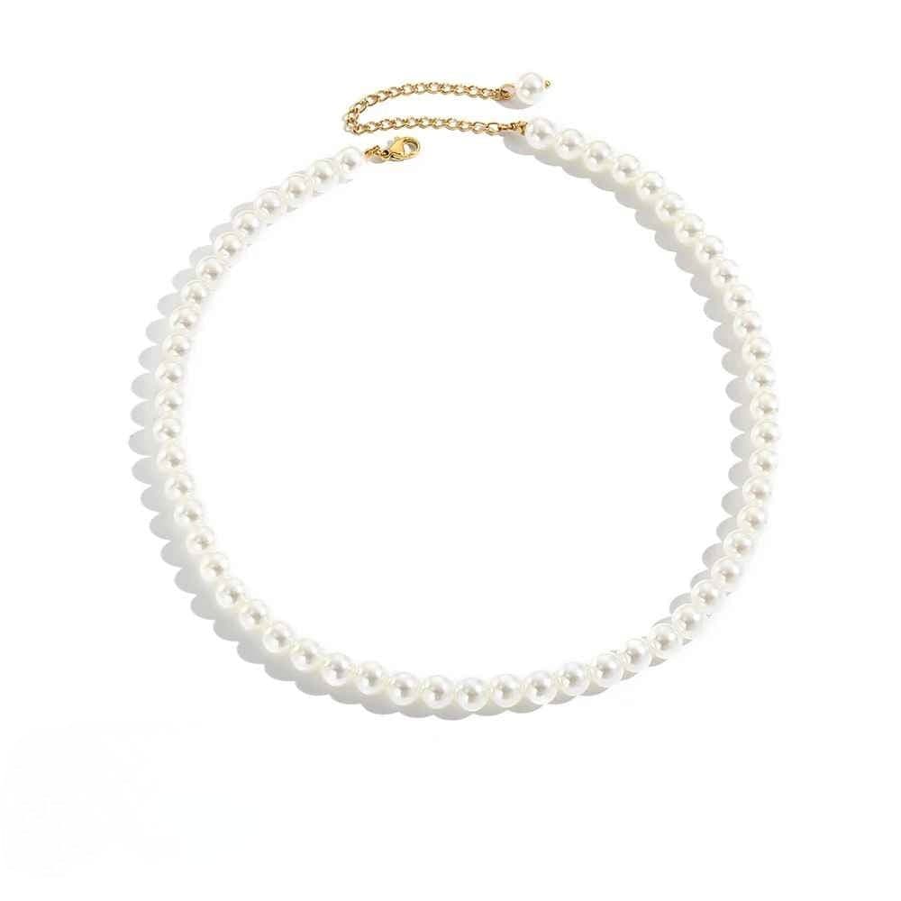 Perle Élégante Classic Pearl Choker Necklace | Silver Fox Sales