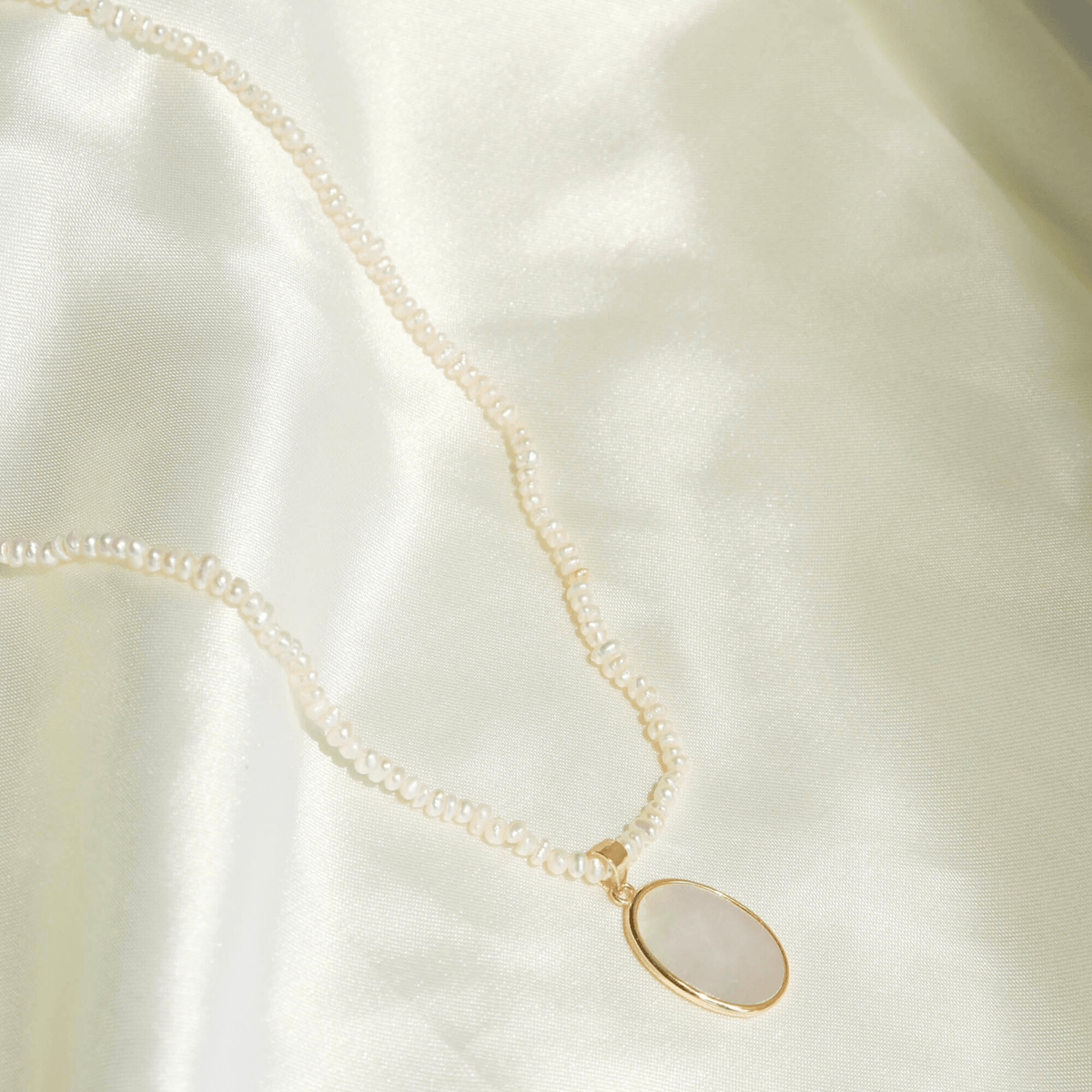 Pearl Pendant Necklace, 18k Gold-Plated Vermeil, 45cm | Silver Fox Sales