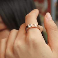 Cossete Crystal Gold Ring | Silver Fox Sales